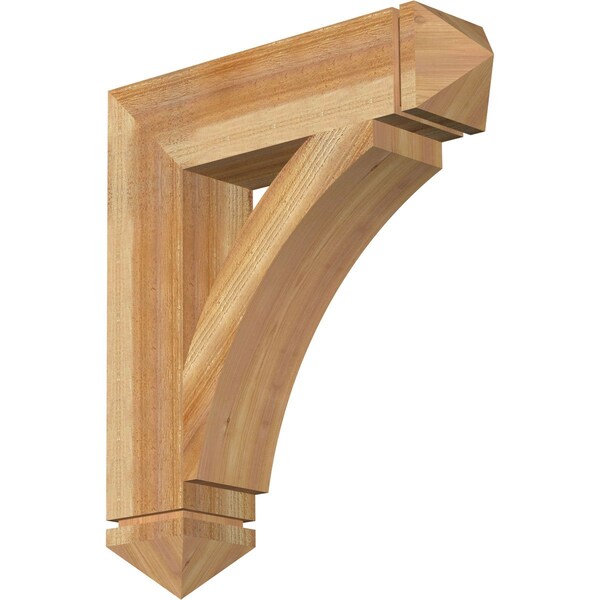 Ekena Millwork Thorton Arts & Crafts Rough Sawn Bracket, Western Red Cedar, 6"W x 26"D x 30"H BKT06X26X30THR03RWR - main